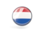 Netherlands. Metal framed round icon. Download icon.