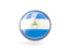 Никарагуа. Круглая иконка с металлической рамкой. Скачать иллюстрацию.