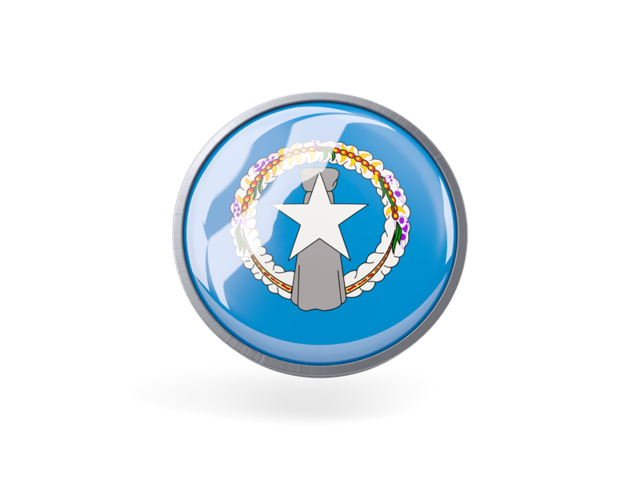Metal framed round icon. Download flag icon of Northern Mariana Islands at PNG format