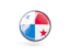 Panama. Metal framed round icon. Download icon.