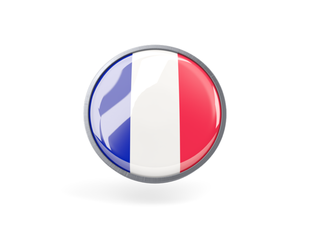 Metal framed round icon. Download flag icon of Saint Martin at PNG format