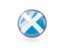 Scotland. Metal framed round icon. Download icon.