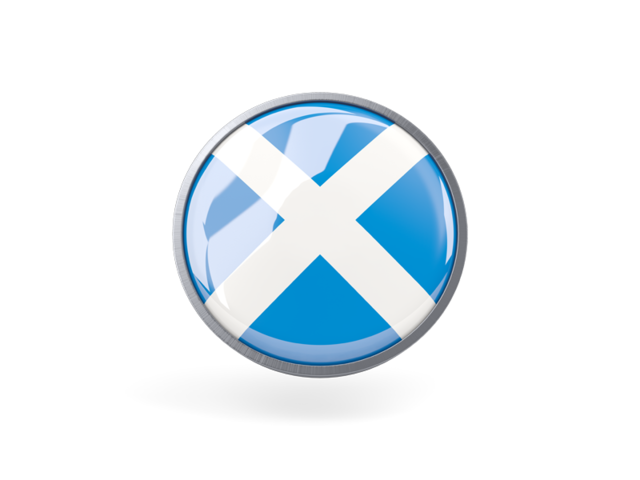 Metal framed round icon. Download flag icon of Scotland at PNG format