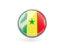 Senegal. Metal framed round icon. Download icon.