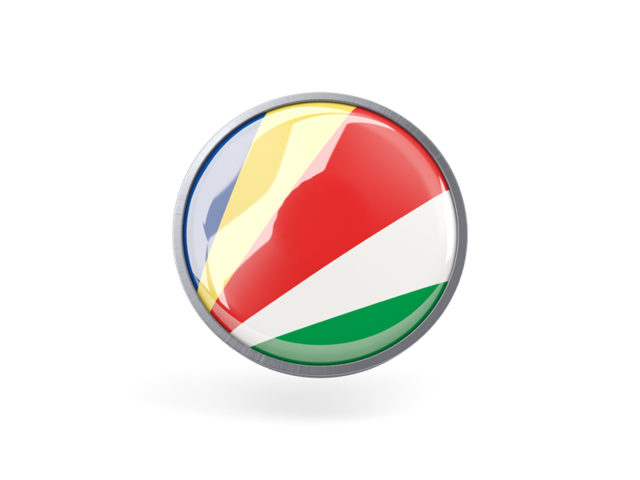 Metal framed round icon. Download flag icon of Seychelles at PNG format