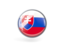 Slovakia. Metal framed round icon. Download icon.