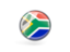 South Africa. Metal framed round icon. Download icon.