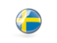 Sweden. Metal framed round icon. Download icon.