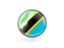 Tanzania. Metal framed round icon. Download icon.