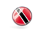 Trinidad and Tobago. Metal framed round icon. Download icon.