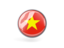 Vietnam. Metal framed round icon. Download icon.