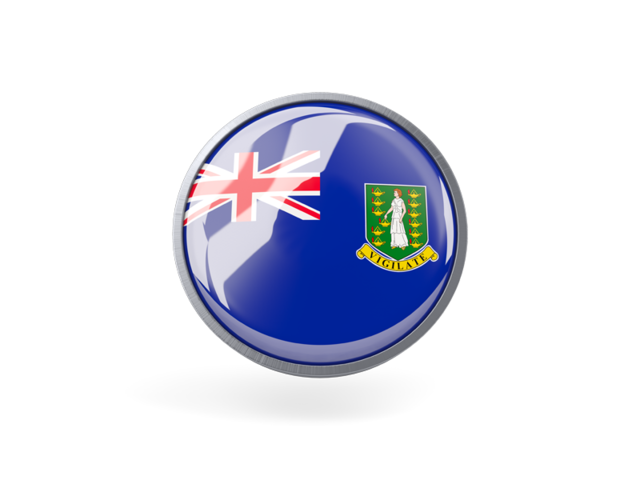 Metal framed round icon. Download flag icon of Virgin Islands at PNG format