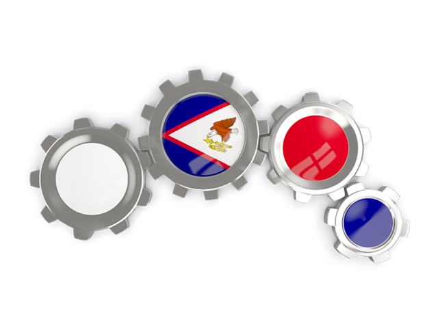 Metallic gears. Download flag icon of American Samoa at PNG format