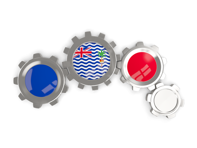Metallic gears. Download flag icon of British Indian Ocean Territory at PNG format
