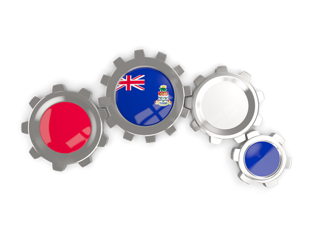 Metallic gears. Download flag icon of Cayman Islands at PNG format
