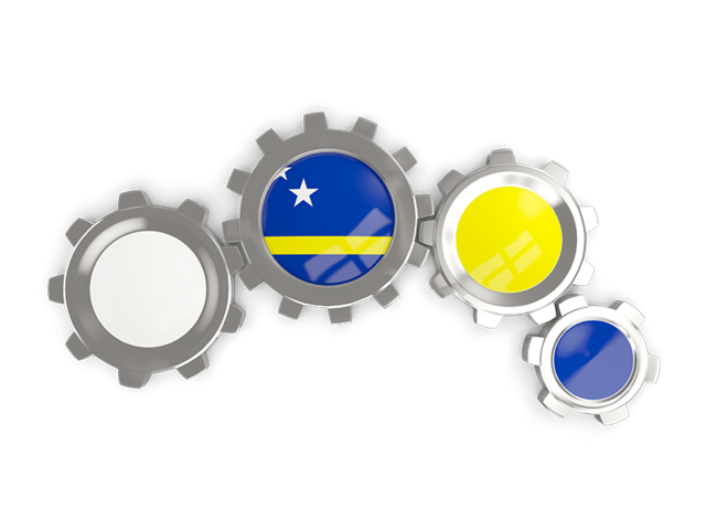 Metallic gears. Download flag icon of Curacao at PNG format