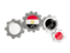 Egypt. Metallic gears. Download icon.
