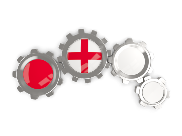 Metallic gears. Download flag icon of England at PNG format