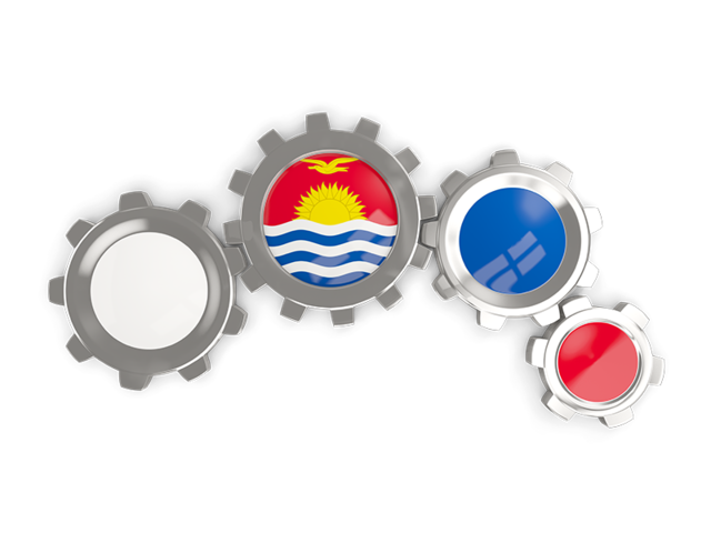 Metallic gears. Download flag icon of Kiribati at PNG format