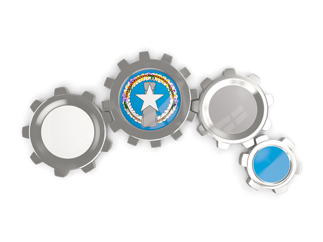 Metallic gears. Download flag icon of Northern Mariana Islands at PNG format