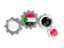 Sudan. Metallic gears. Download icon.