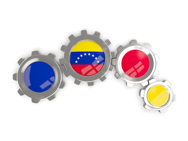 Metallic gears. Download flag icon of Venezuela at PNG format