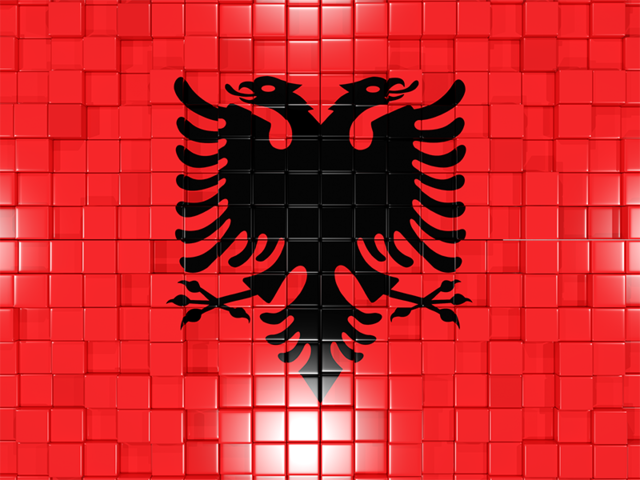 Mosaic background. Download flag icon of Albania at PNG format