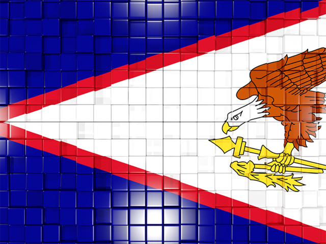 Флаг-мозаика. Скачать флаг. Американское Самоа