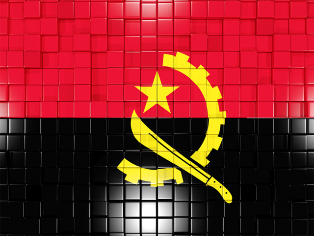 Флаг-мозаика. Скачать флаг. Ангола