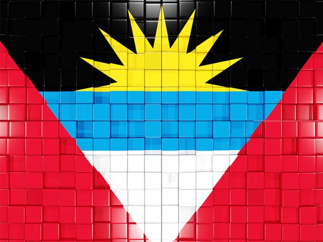 Mosaic background. Download flag icon of Antigua and Barbuda at PNG format