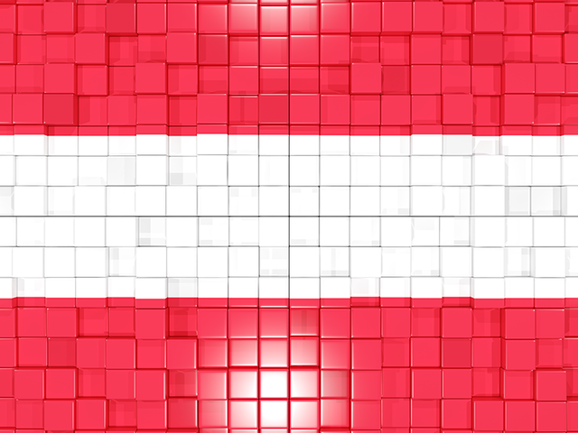 Флаг-мозаика. Скачать флаг. Австрия