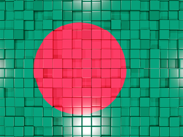 Флаг-мозаика. Скачать флаг. Бангладеш