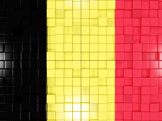 Флаг-мозаика. Скачать флаг. Бельгия