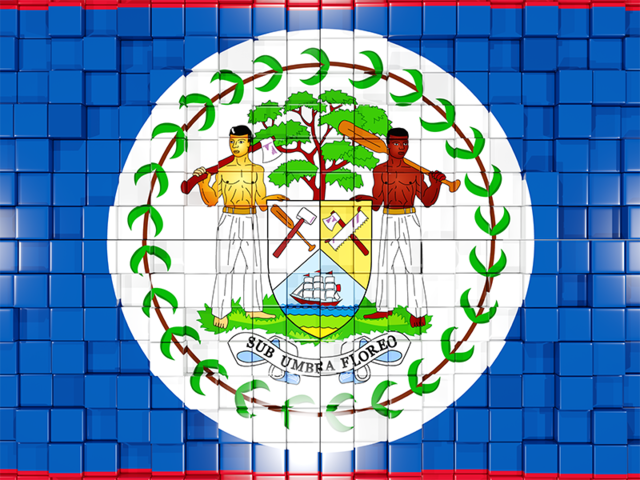 Mosaic background. Download flag icon of Belize at PNG format