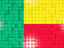 Benin. Mosaic background. Download icon.