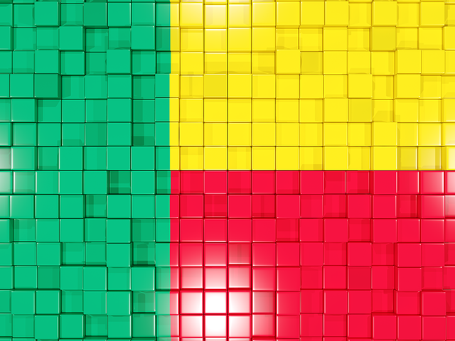 Mosaic background. Download flag icon of Benin at PNG format