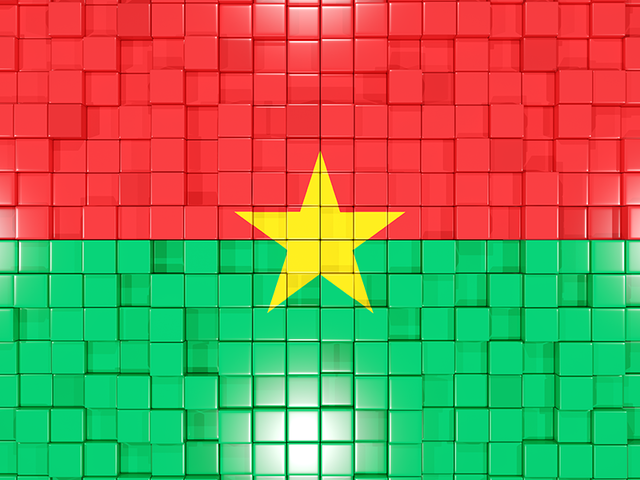 Mosaic background. Download flag icon of Burkina Faso at PNG format