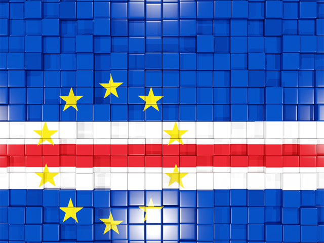 Mosaic background. Download flag icon of Cape Verde at PNG format