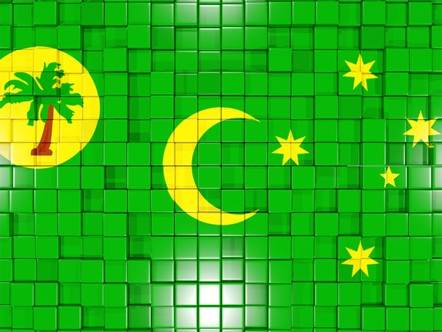 Mosaic background. Download flag icon of Cocos Islands at PNG format