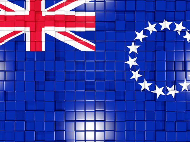 Mosaic background. Download flag icon of Cook Islands at PNG format