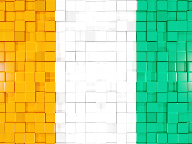 Mosaic background. Download flag icon of Cote d'Ivoire at PNG format