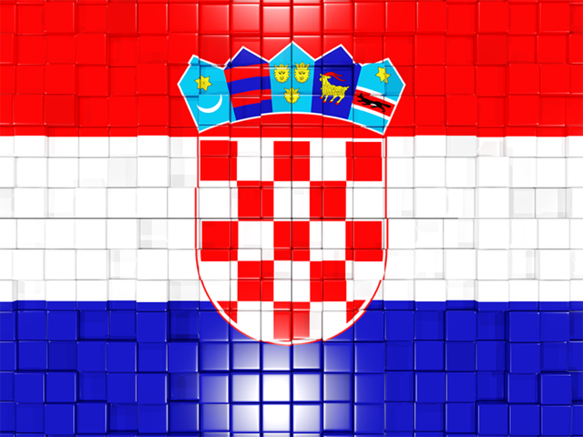 Mosaic background. Download flag icon of Croatia at PNG format