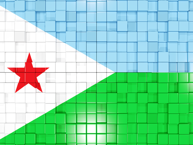Mosaic background. Download flag icon of Djibouti at PNG format