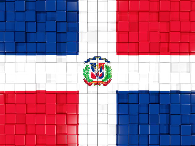 Mosaic background. Download flag icon of Dominican Republic at PNG format