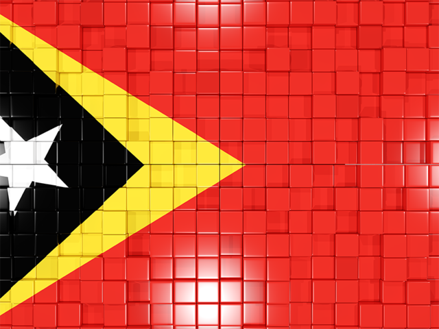 Флаг-мозаика. Скачать флаг. Восточный Тимор