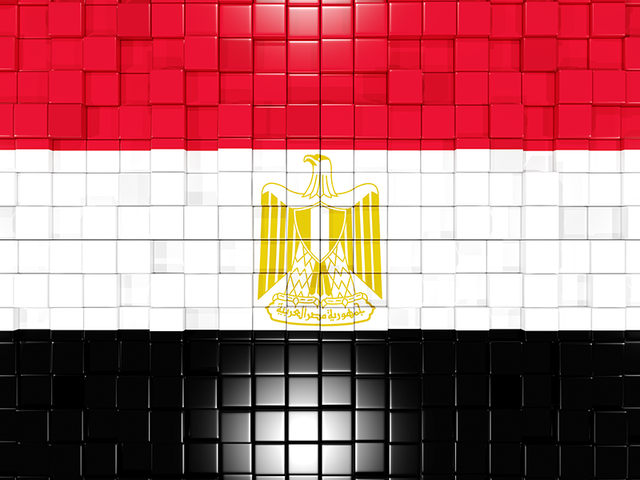 Mosaic background. Download flag icon of Egypt at PNG format