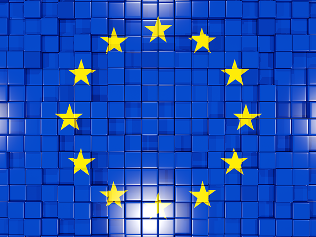 Mosaic background. Download flag icon of European Union at PNG format