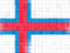 Фарерские острова. Флаг-мозаика. Скачать иконку.