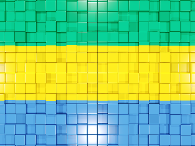 Mosaic background. Download flag icon of Gabon at PNG format