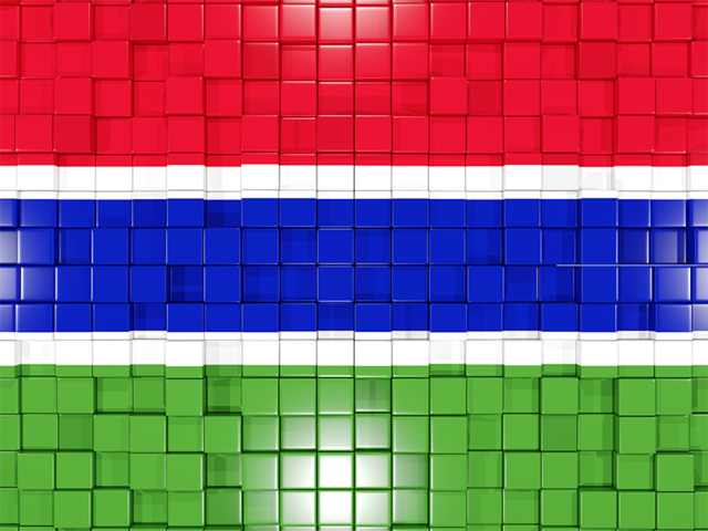 Флаг-мозаика. Скачать флаг. Гамбия